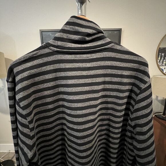 Stussy - Classic Stripe LS Turtleneck (#1140229) - Black, Grey - Picture 5 of 6